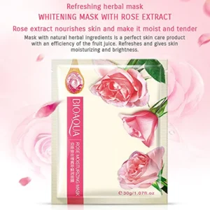 BIOAQUA Rose Natural Moisturizing Face Sheet Mask